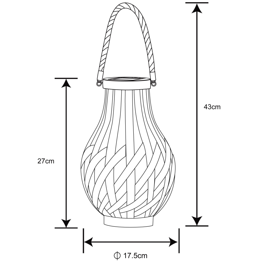 Globo - LED Solar light LED/0,06W/3V IP44 bamboo