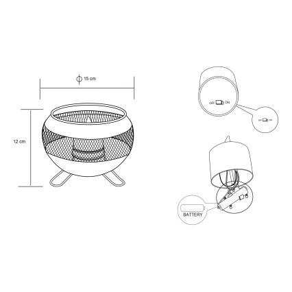 Globo - LED Solar light LED/1,2V IP44