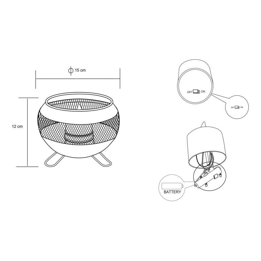 Globo - LED Solar light LED/1,2V IP44