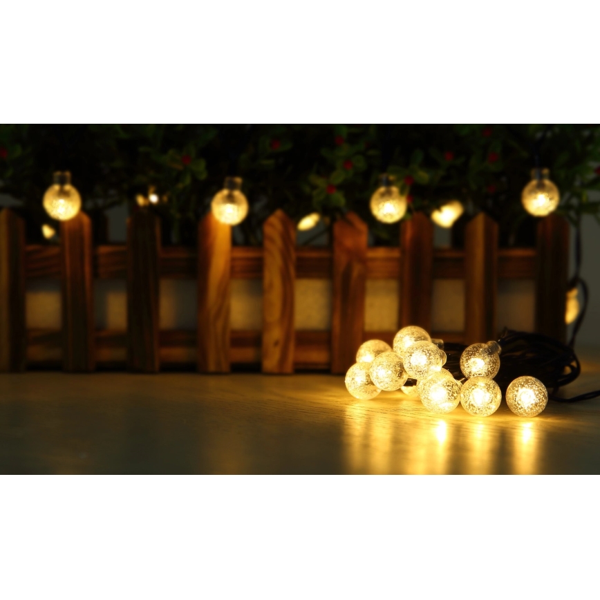 Globo - LED Solar chain 20xLED/0,06W/3,2V 285 cm IP44 600 mAh