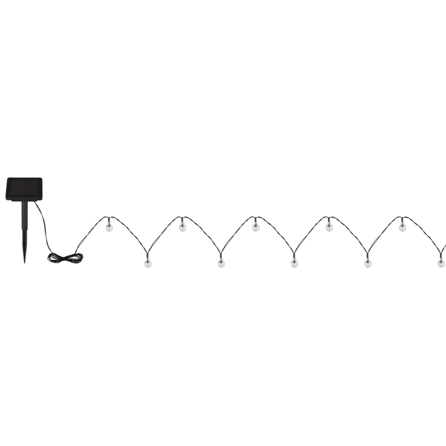 Globo - LED Solar chain 20xLED/0,06W/3,2V 285 cm IP44 600 mAh