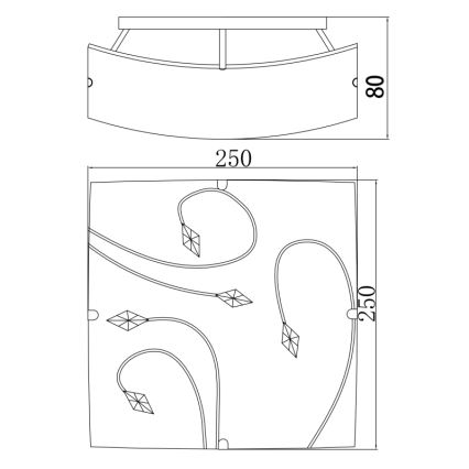 Globo - Ceiling light 1xE27/60W/230V