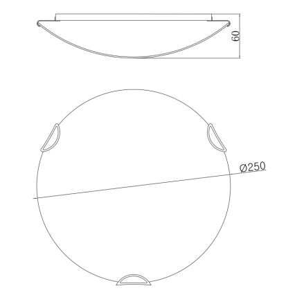 Globo - Ceiling light 1xE27/60W/230V
