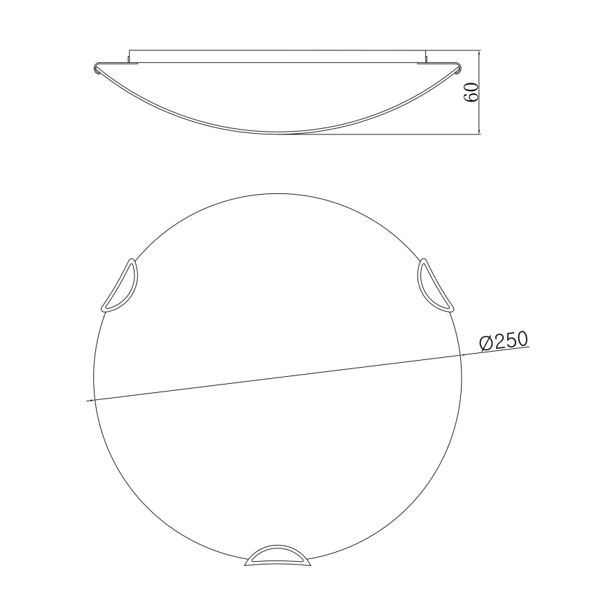 Globo - Ceiling light 1xE27/60W/230V