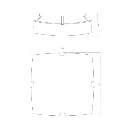 Globo - Ceiling light 2xE27/60W/230V