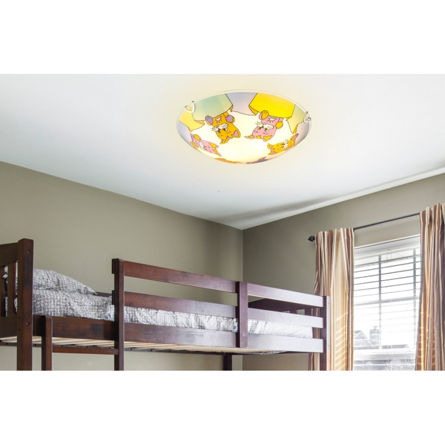 Globo - Children's ceiling light 2xE27ILLU/60W/230V
