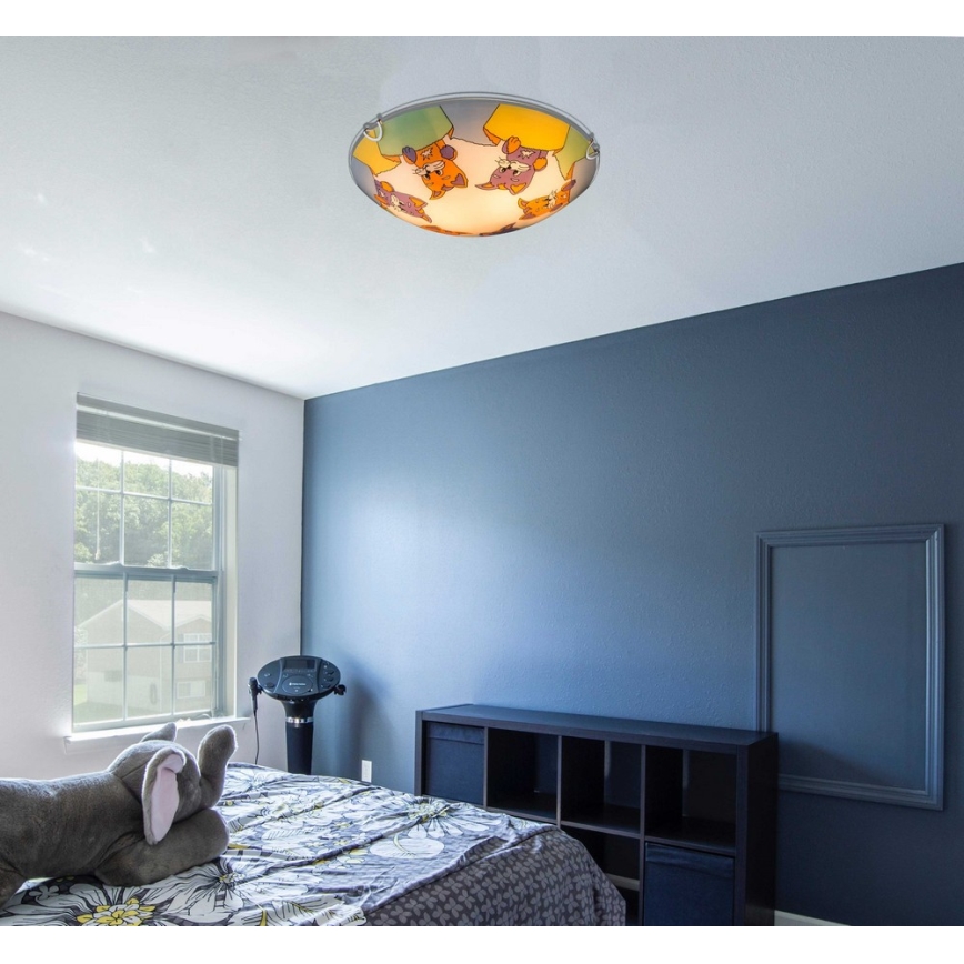 Globo - Children's ceiling light 2xE27ILLU/60W/230V