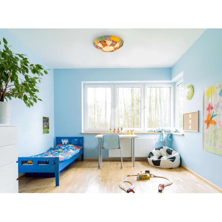 Globo - Children's ceiling light 2xE27ILLU/60W/230V