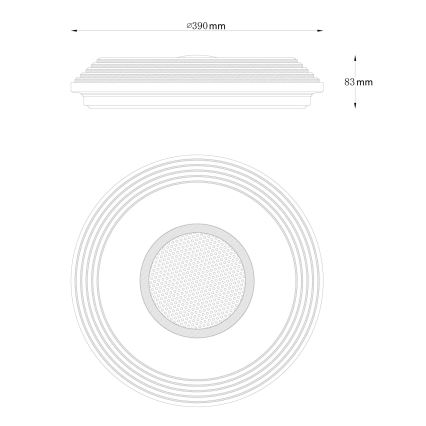 Globo - LED Dimmable ceiling light LED/24W/230V 2700-6500K + remote control