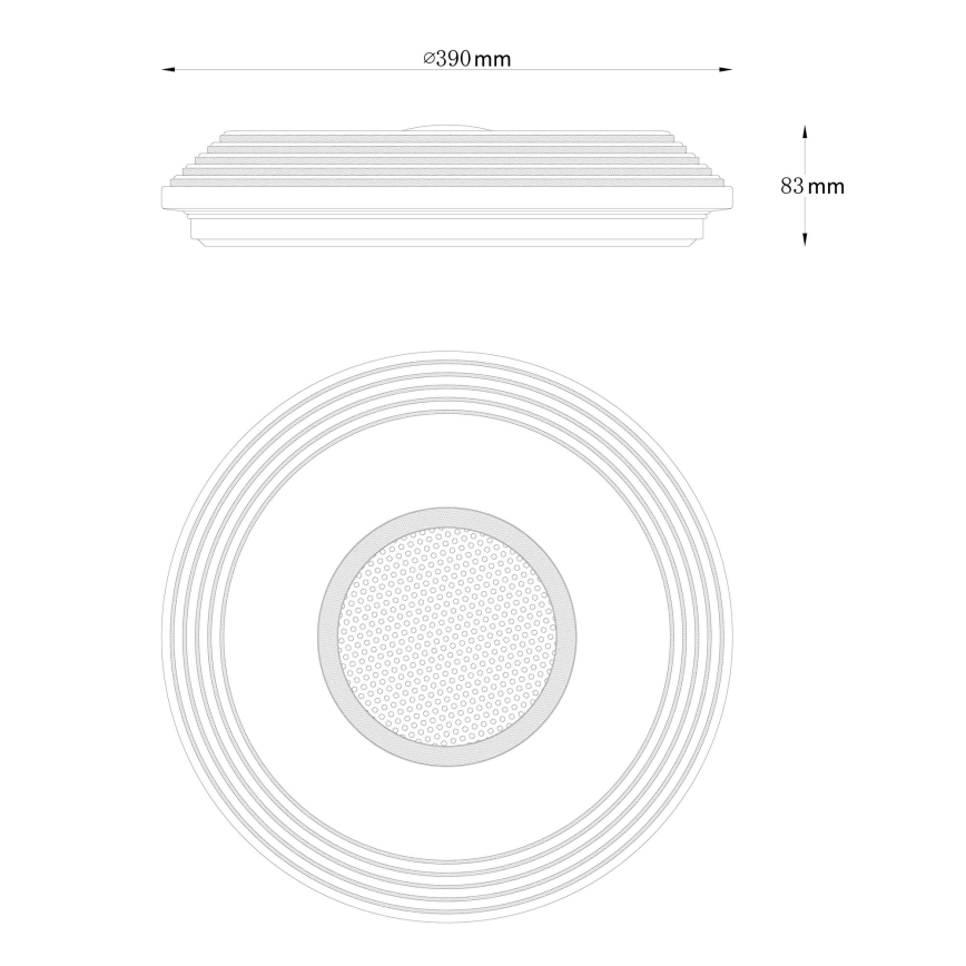 Globo - LED Dimmable ceiling light LED/24W/230V 2700-6500K + remote control