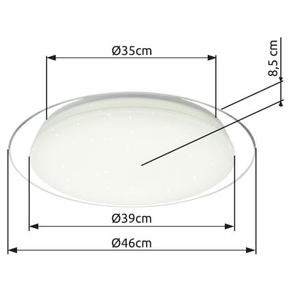 Globo - LED Dimmable ceiling light LED/30W/230V 3000-6500K + remote control