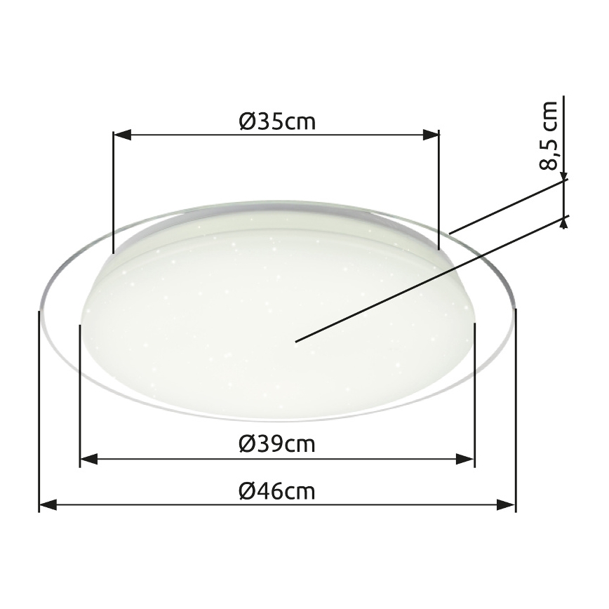 Globo - LED Dimmable ceiling light LED/30W/230V 3000-6500K + remote control