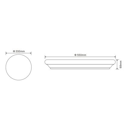 Globo - LED Ceiling light with remote control LED/60W/230V