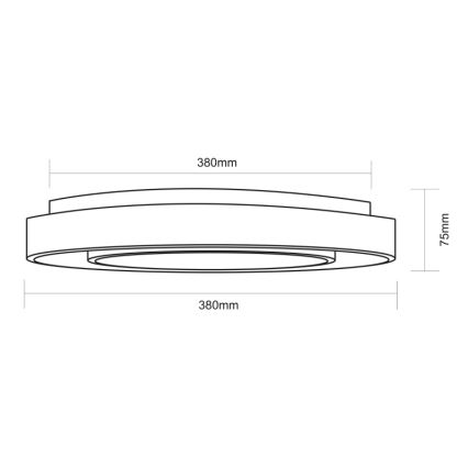 Globo - RGBW Dimmable ceiling light LED/24W/230V 3000-6500K+ remote control