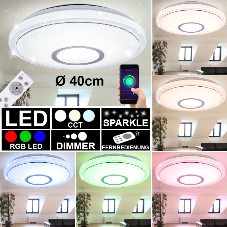 Globo - RGBW Dimmable ceiling light LED/16W/230V 2700-6500K WiFi Tuya + remote control