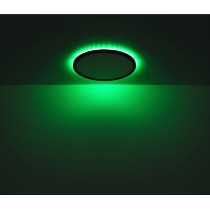 Globo - LED RGB Dimmable bathroom ceiling light LED/18W/230V 3000-6000K + remote control IP44 black