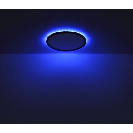 Globo - LED RGB Dimmable bathroom ceiling light LED/18W/230V 3000-6000K + remote control IP44 black