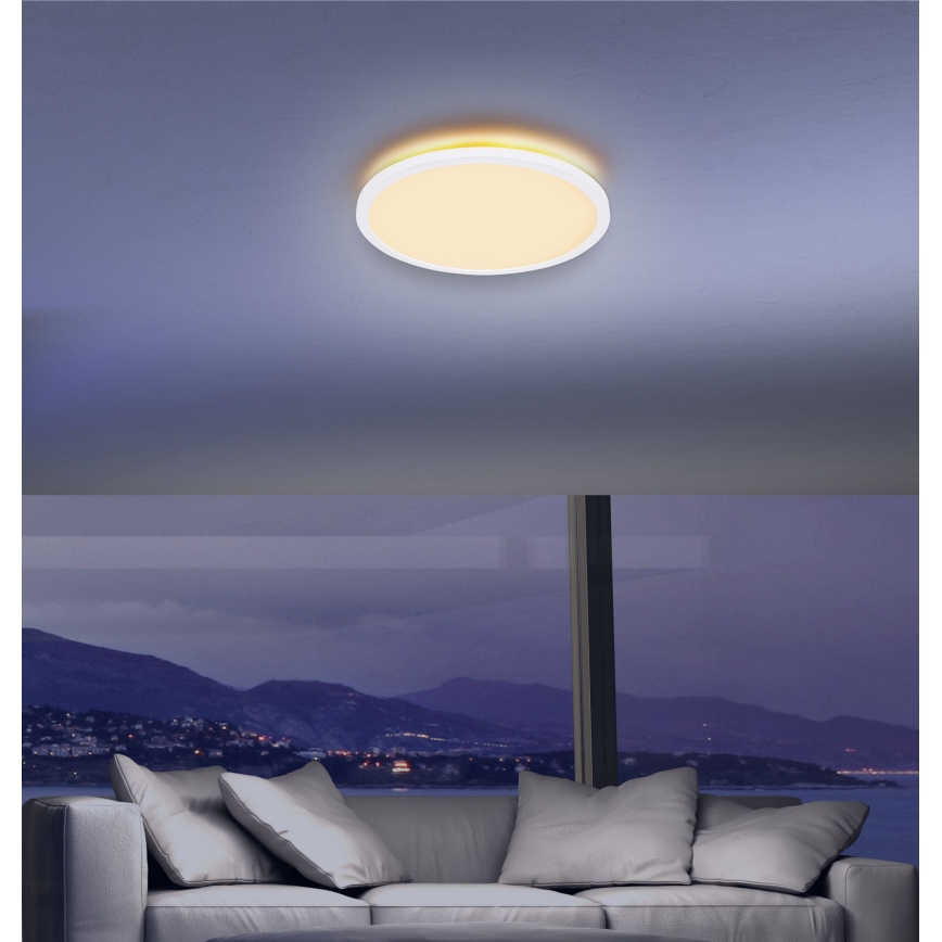 Globo - LED Dimmable bathroom ceiling light LED/18W/230V d. 29,4 cm IP44 white