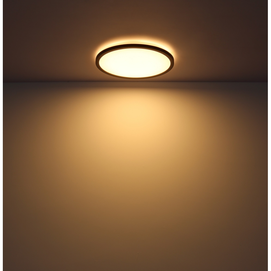 Globo - LED Dimmable bathroom ceiling light LED/24W/230V d. 42 cm IP44 black