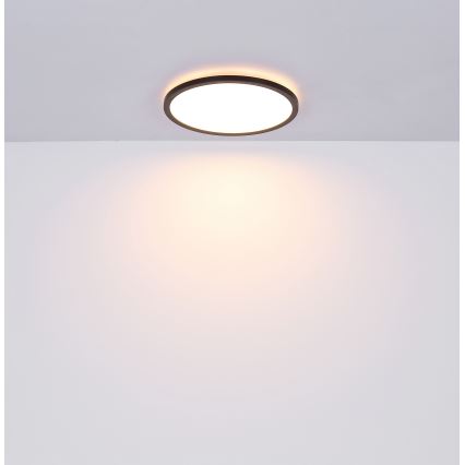 Globo - LED Dimmable bathroom ceiling light LED/24W/230V d. 42 cm IP44 black