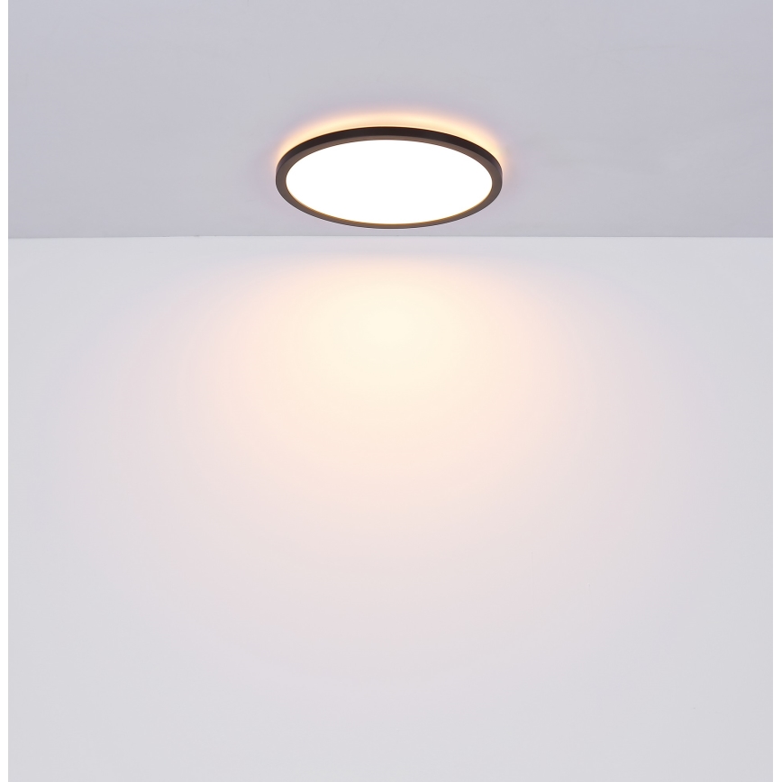 Globo - LED Dimmable bathroom ceiling light LED/24W/230V d. 42 cm IP44 black