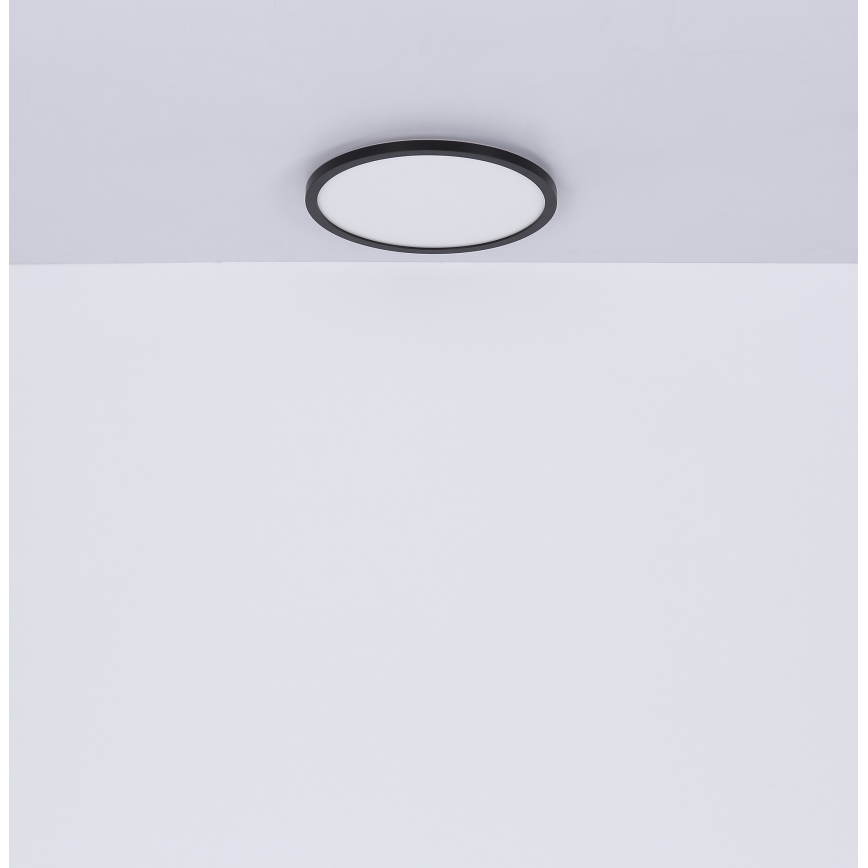 Globo - LED Dimmable bathroom ceiling light LED/24W/230V d. 42 cm IP44 black