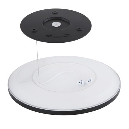 Globo - LED Dimmable bathroom ceiling light LED/24W/230V d. 42 cm IP44 black