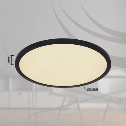 Globo - LED RGB Dimmable bathroom ceiling light LED/21W/230V 3000-6000K + remote control IP44 black