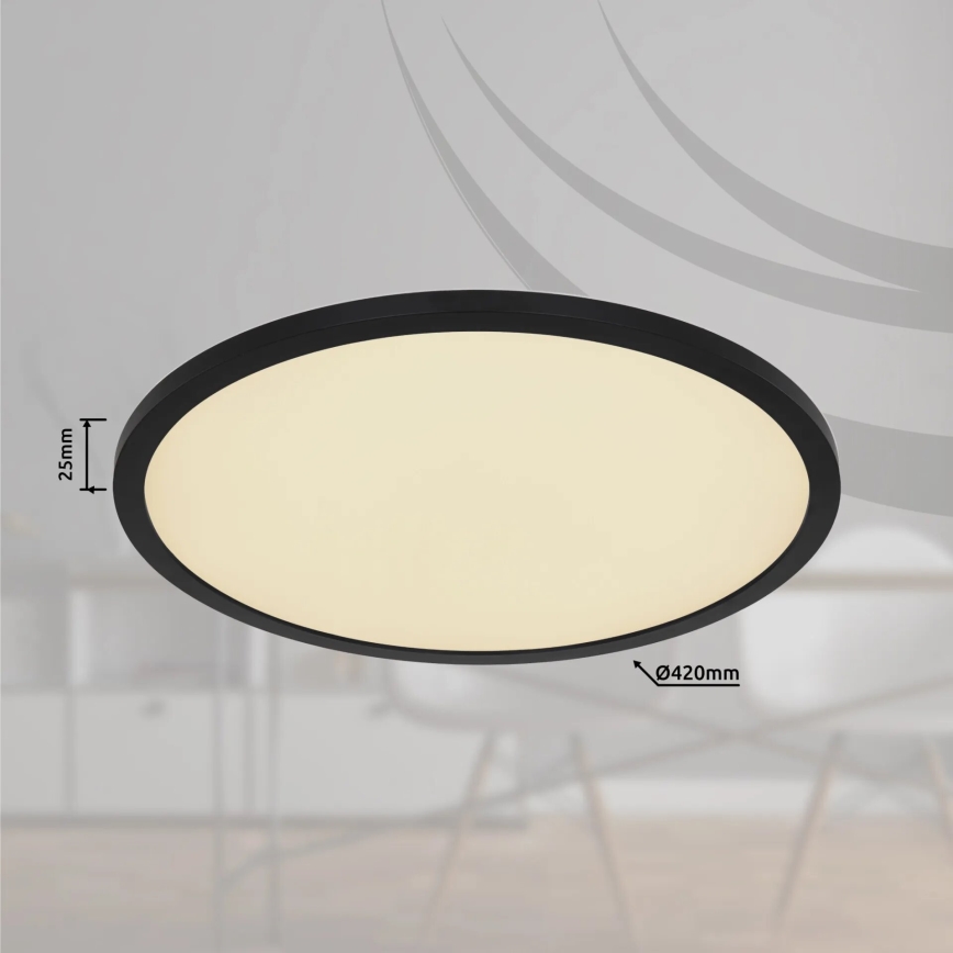 Globo - LED RGB Dimmable bathroom ceiling light LED/21W/230V 3000-6000K + remote control IP44 black