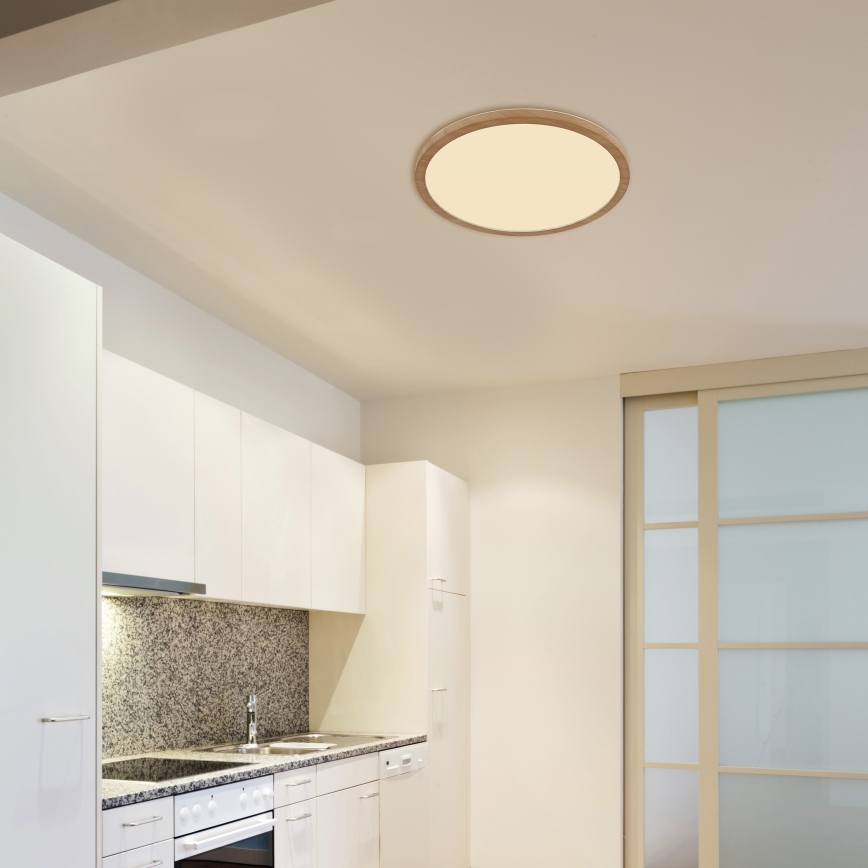 Globo - LED Dimmable bathroom ceiling light LED/24W/230V d. 42 cm IP44 brown