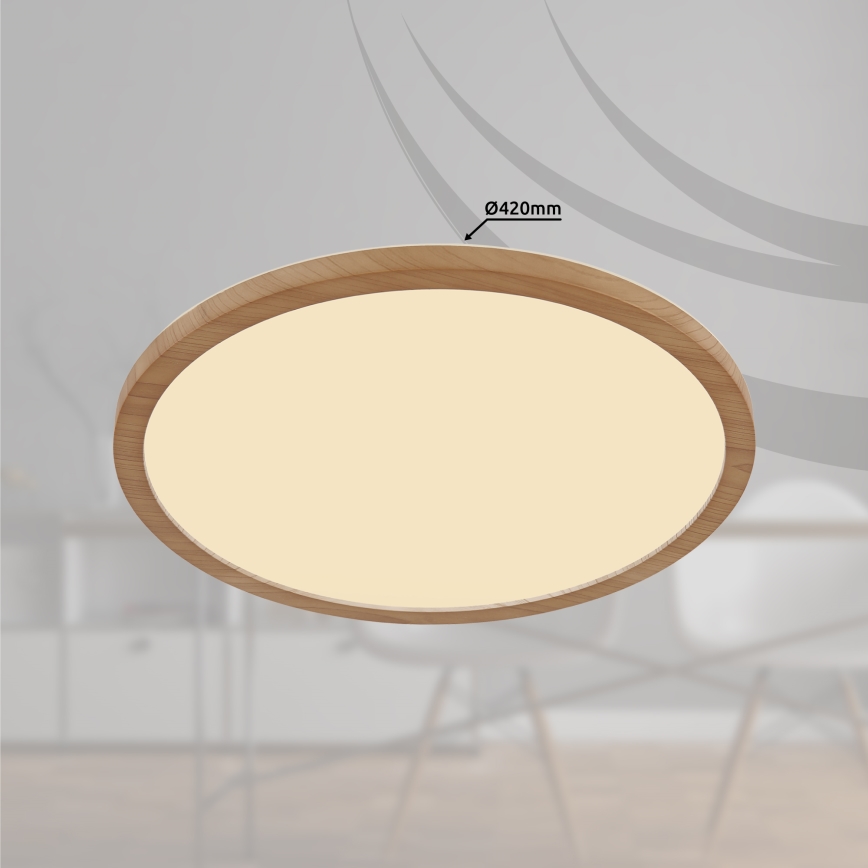 Globo - LED Dimmable bathroom ceiling light LED/24W/230V d. 42 cm IP44 brown