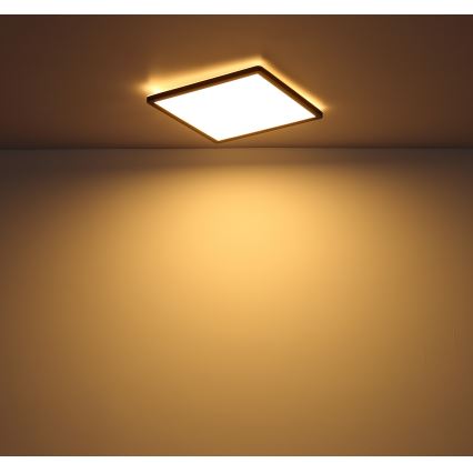 Globo - LED Dimmable bathroom ceiling light LED/18W/230V 29,4x29,4 cm IP44 black
