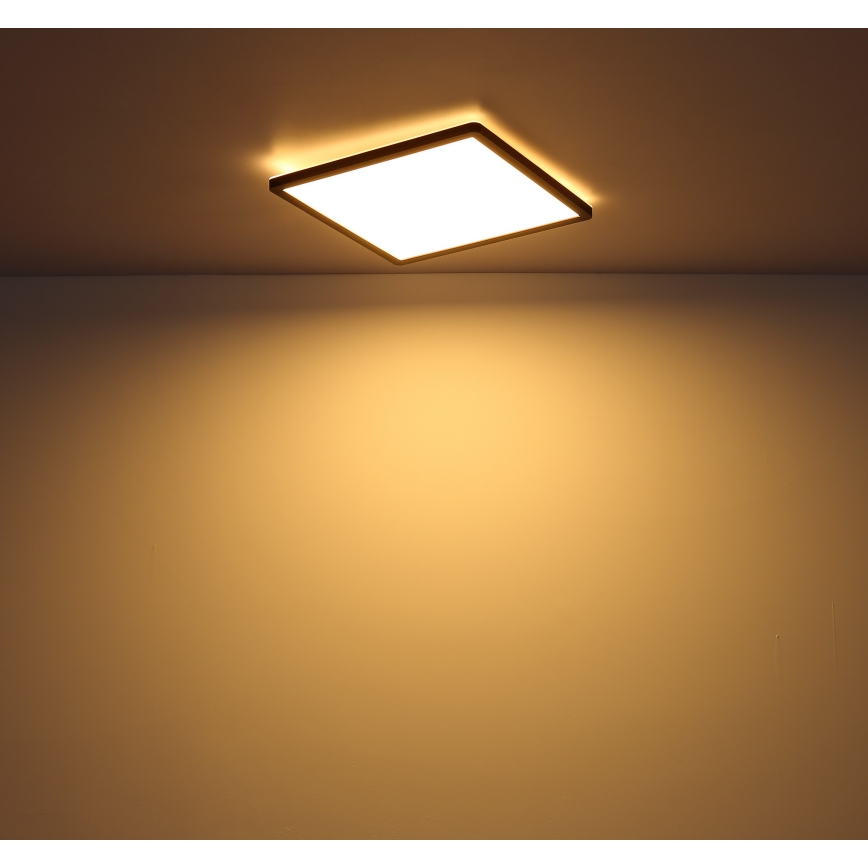 Globo - LED Dimmable bathroom ceiling light LED/18W/230V 29,4x29,4 cm IP44 black