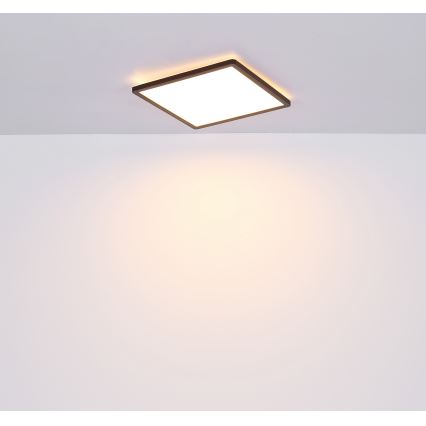 Globo - LED Dimmable bathroom ceiling light LED/18W/230V 29,4x29,4 cm IP44 black