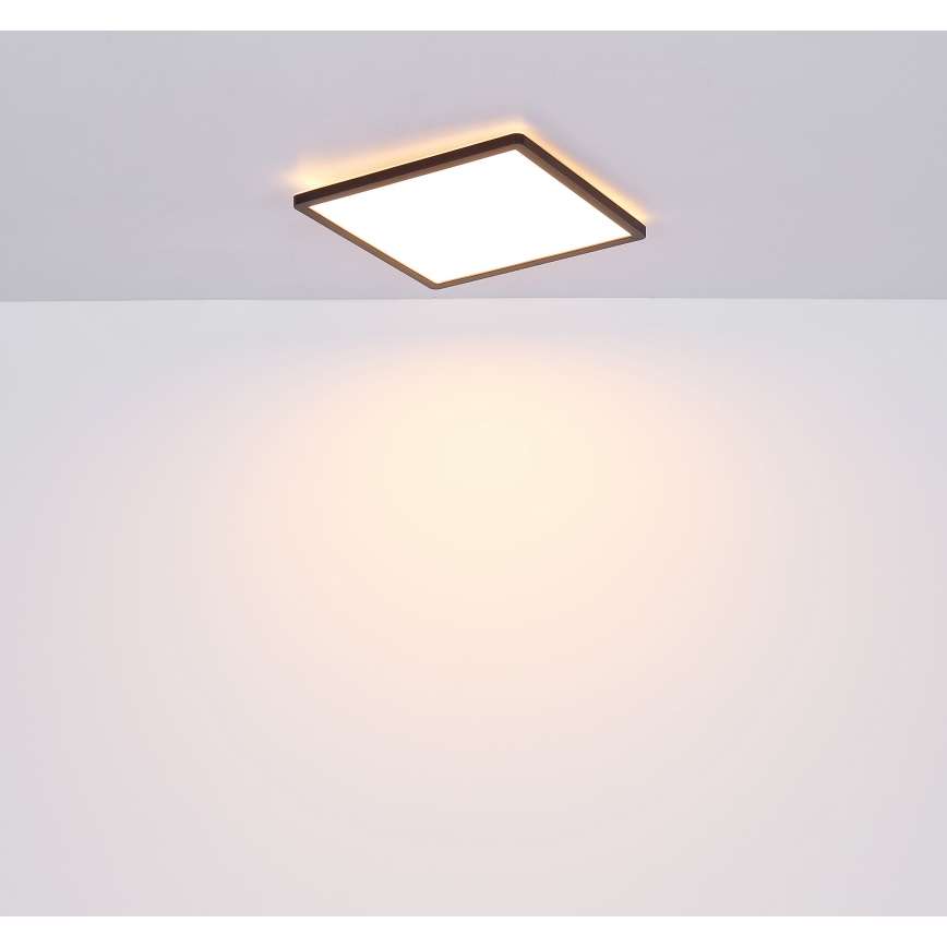 Globo - LED Dimmable bathroom ceiling light LED/18W/230V 29,4x29,4 cm IP44 black