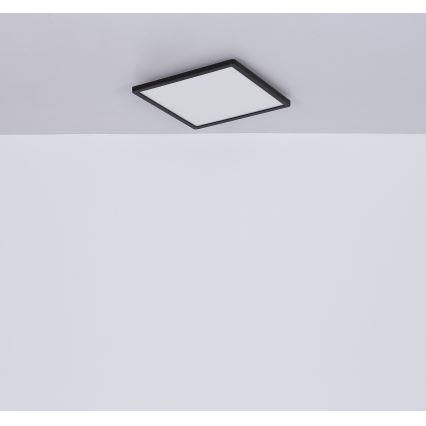 Globo - LED Dimmable bathroom ceiling light LED/18W/230V 29,4x29,4 cm IP44 black