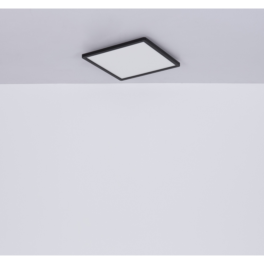 Globo - LED Dimmable bathroom ceiling light LED/18W/230V 29,4x29,4 cm IP44 black