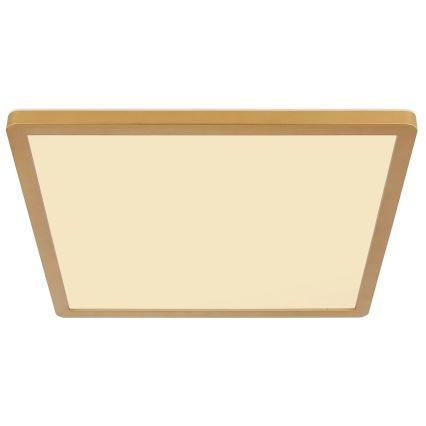 Globo - LED Dimmable bathroom ceiling light LED/18W/230V 3000K IP44 29,4x29,4 cm brass