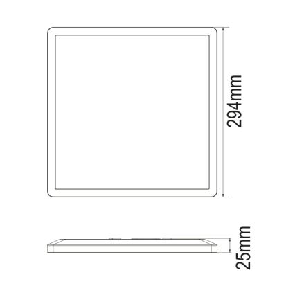 Globo - LED Dimmable bathroom ceiling light LED/18W/230V 29,4x29,4 cm IP44 white