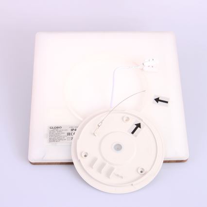 Globo - LED Dimmable bathroom ceiling light LED/18W/230V 29,4x29,4 cm IP44 brown