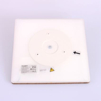 Globo - LED Dimmable bathroom ceiling light LED/18W/230V 29,4x29,4 cm IP44 brown