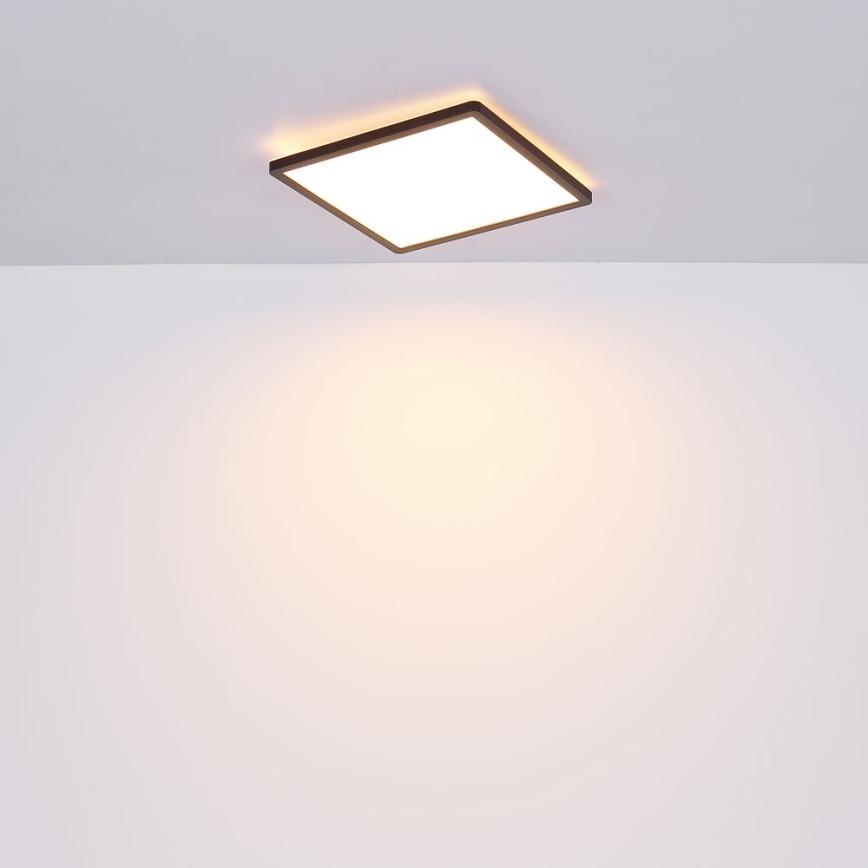 Globo - LED Dimmable bathroom ceiling light LED/24W/230V 42x42 cm IP44 black