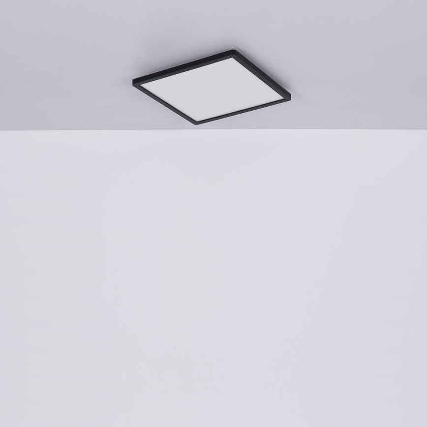 Globo - LED Dimmable bathroom ceiling light LED/24W/230V 42x42 cm IP44 black