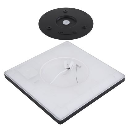 Globo - LED Dimmable bathroom ceiling light LED/24W/230V 42x42 cm IP44 black