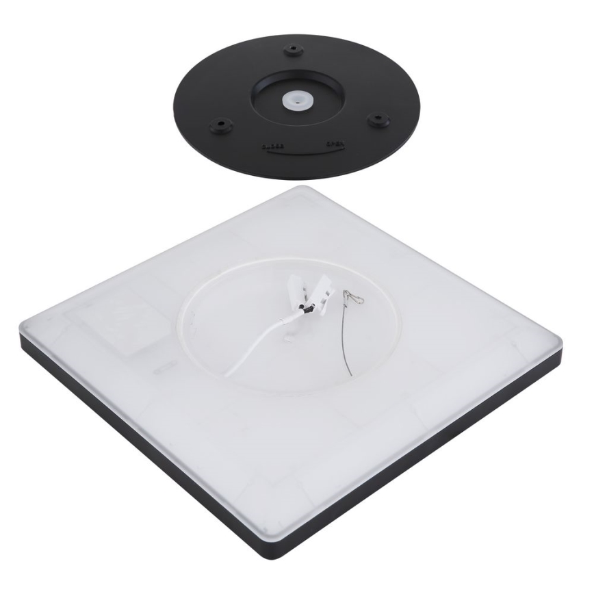 Globo - LED Dimmable bathroom ceiling light LED/24W/230V 42x42 cm IP44 black