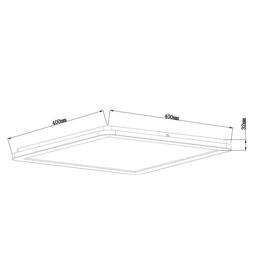 Globo - LED Dimmable bathroom ceiling light LED/24W/230V 42x42 cm IP44 black