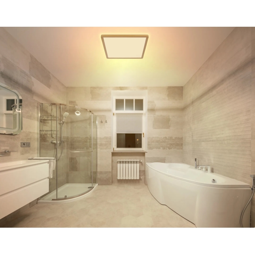 Globo - LED Dimmable bathroom ceiling light LED/24W/230V 3000K IP44 42x42 cm brass