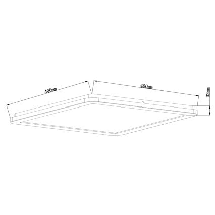 Globo - LED Dimmable bathroom ceiling light LED/24W/230V 42x42 cm IP44 white