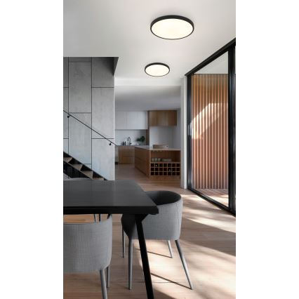 Globo - LED Ceiling light LED/15W/230V 4000K d. 23 cm black