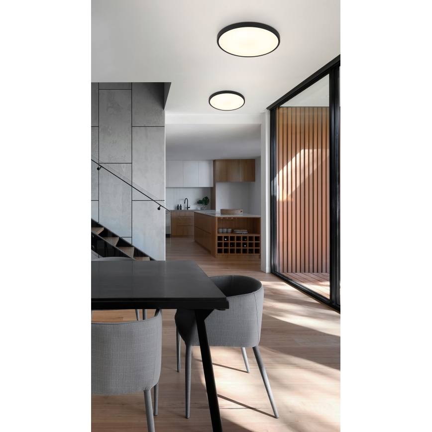 Globo - LED Ceiling light LED/15W/230V 4000K d. 23 cm black